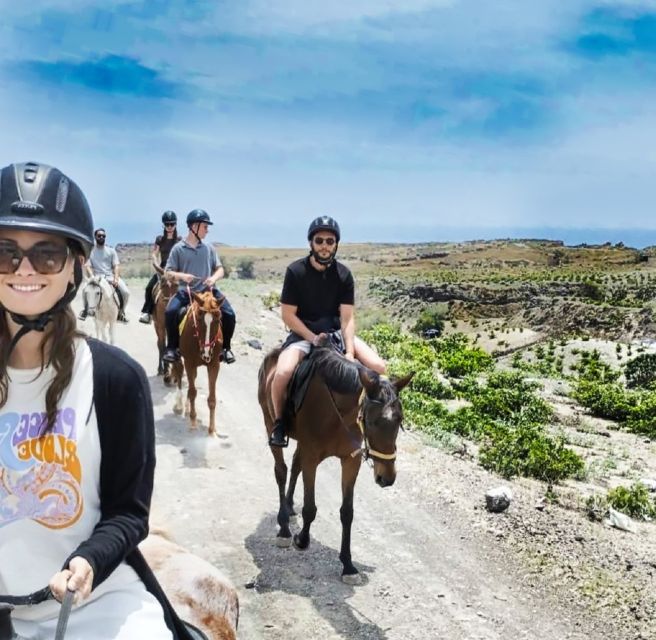 Akrotiri: Guided Horseback Riding Day Trip to a Beach - The ride route: vineyards, local trails, and volcanic character