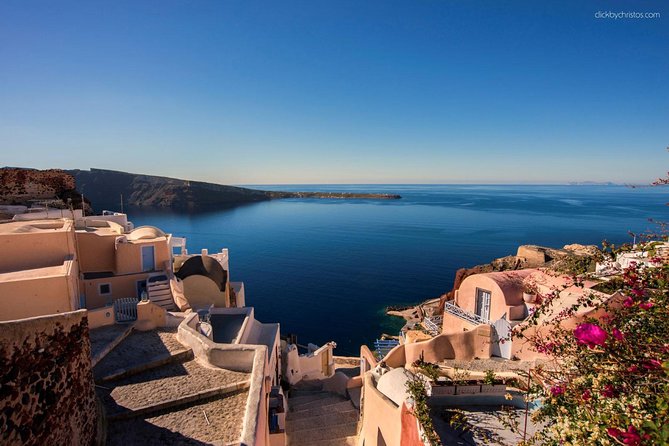 Aroma of Santorini:Private Half Day Sightseeing with wine tasting - Oia Main Street walking, cave houses, and Agios Theodori’s blue dome