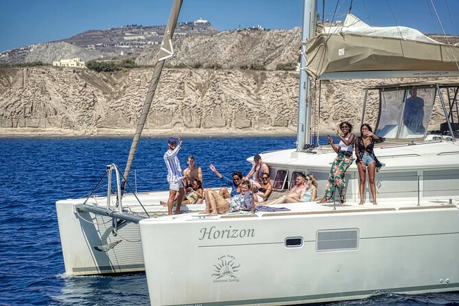 Deluxe Santorini Sailing with BBQ and Drinks Shared Tour - Sun, swim breaks, and using the included snorkels