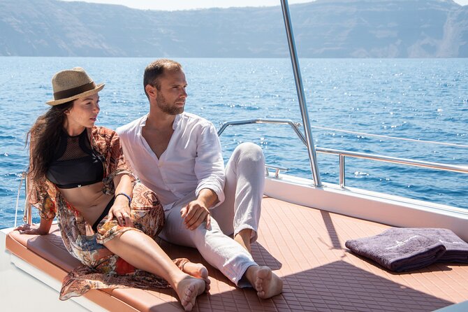 Diamond 36 Private Motor Yacht Caldera Cruise - Volcano Hot Springs Swim Plus Greek Lunch: The Main Event