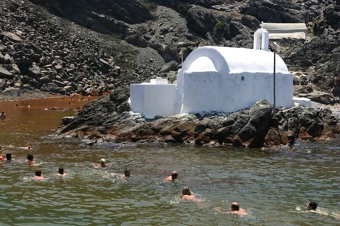 Early Season Experience: 3-hours Santorini Volcano and Hot Springs Trip - Getting From Fira to Nea Kameni: Boat Time and Included Cable Car
