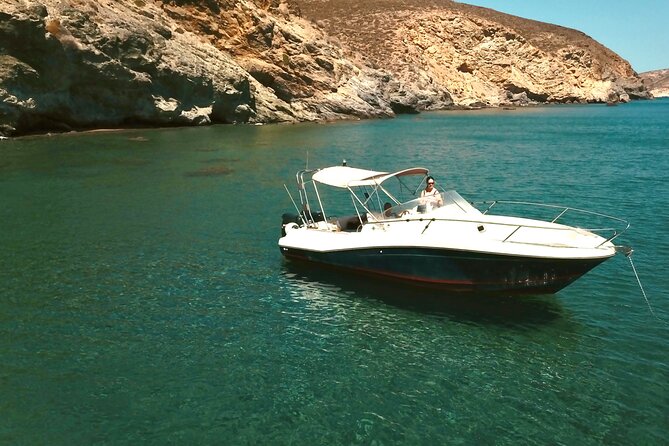 Explore Santorini and its volcanic wonders with Alex Private Boat - From Santorini Old Harbor to your first swim near Nea Kameni