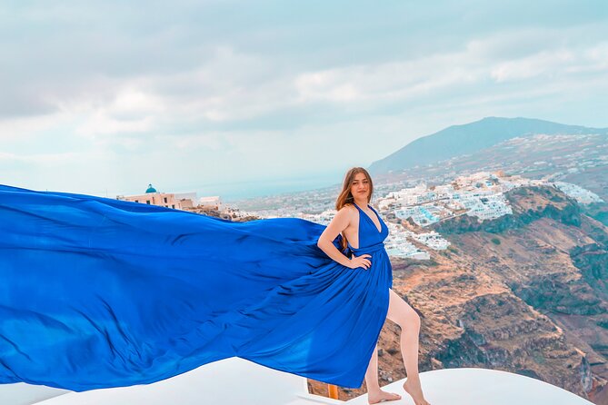Flying Dress Photoshoot Experience in Santorini with pick up - Price and value: is $335.51 per person fair?