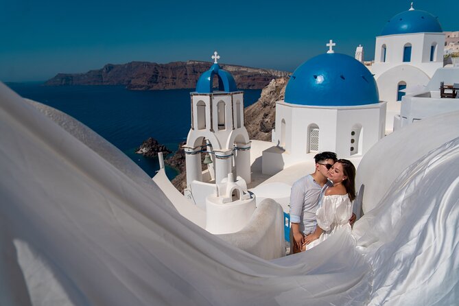 Flying Dress Photoshoot in Oia Private entry to Blue Dome - Price and value in Santorini: is $236.59 worth it?