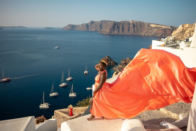 Flying Dress Photoshooting Santorini - Price and Value at $476.57 Per Person