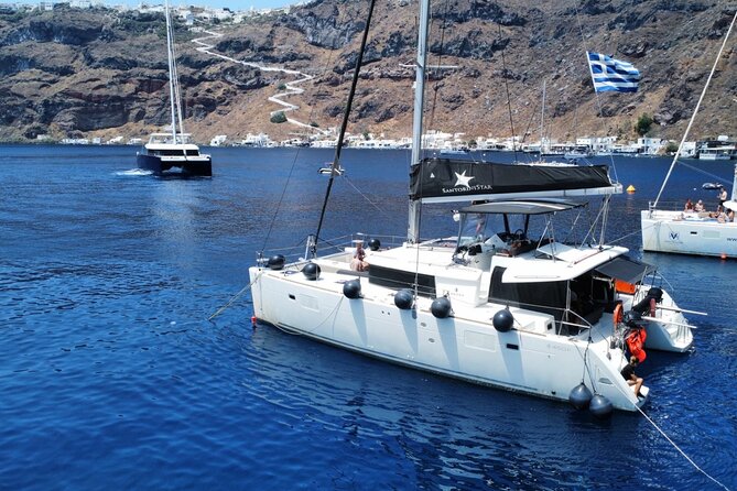 Half Day Premium Catamaran Cruise in Santorini including Oia - Premium catamaran cruise, Santorini style, with Oia in the mix