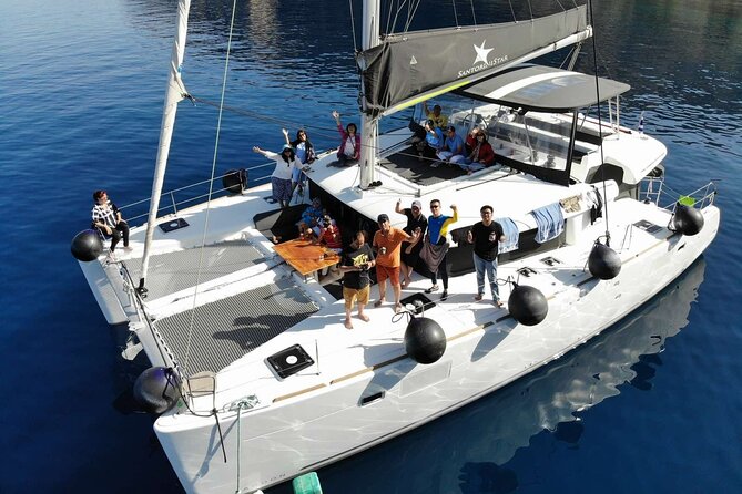 Half-Day Tailor-made Private Catamaran Cruise in Santorini - Thirassia for 30 minutes: a quieter island beat