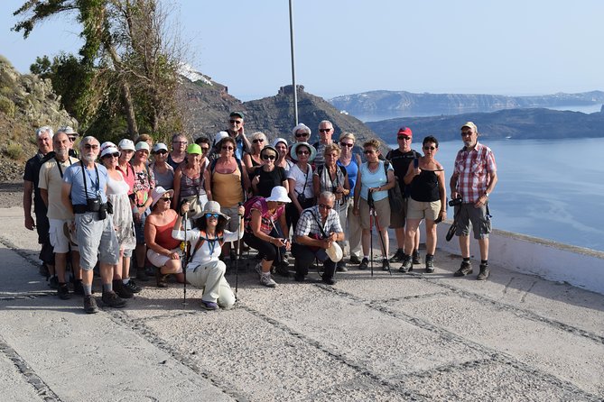 Hiking activity through the volcanic land of wonder - Imerovigli: panoramic caldera views and the story behind Panagia Malteza
