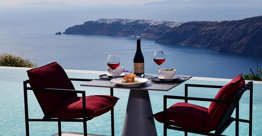Imerovigli: Premium Wine Tasting with Caldera and Sea Views - The guides and the service: professional, but not stiff