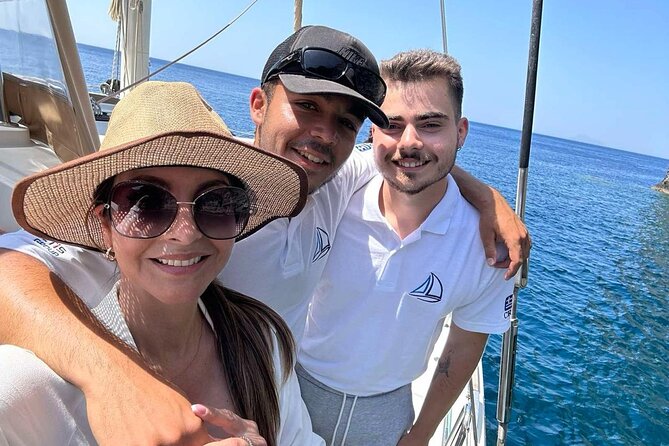 Luxury Santorini Sunset Cruise: Dinner, BBQ, Open Bar, Transfers - Mesa Pigadia Beach: Swimming and Snorkelling in Santorini’s South