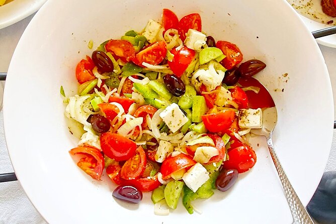 Miss Anna Santorini Cooking Class - Wine, a sommelier, and the dinner pacing