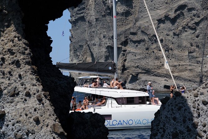 Morning Caldera Cruise with BBQ Meal and Drinks - Crew and Storytelling: Danai, Maria, Spiros, and George