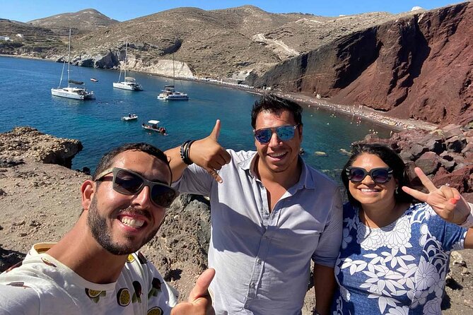 My Ultimate Full-Day Private Santorini Road Trip - Stop 3: Perivolos black sand, the best mid-day reset