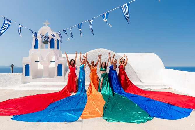 Oia Flying Dress Photoshoot Santorini - Best Time to Book in Oia (Without Overcomplicating It)