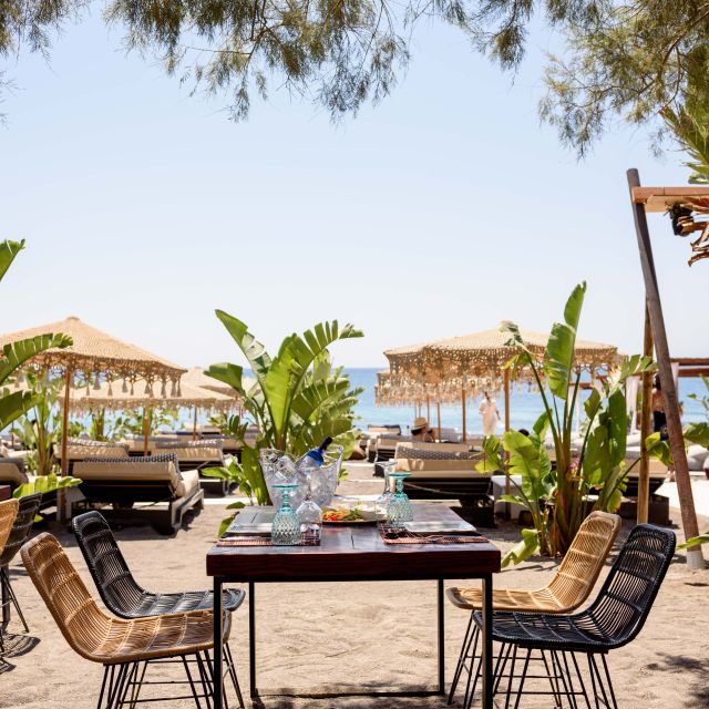 Perivolos Beach: Sun-Bed Experience FortyOne Bar Restaurant - Service you can count on, and what names hint at