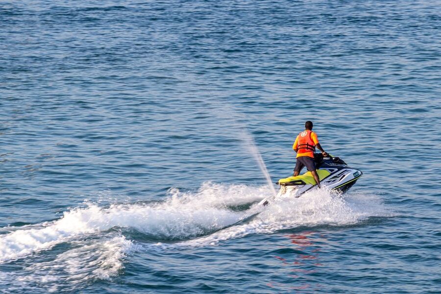 Perivolos: Private South Coast Discovery on a Jet Ski - Kampia Beach and White Beach: a color contrast you can feel