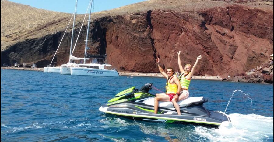 Perivolos: Private South Coast Discovery on a Jet Ski - Mesa Pigadia swim stop, with snorkeling gear included