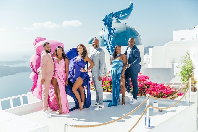 Photoshoot in Flying Dresses in Santorini - Quick Highlights You Can Feel From the Start