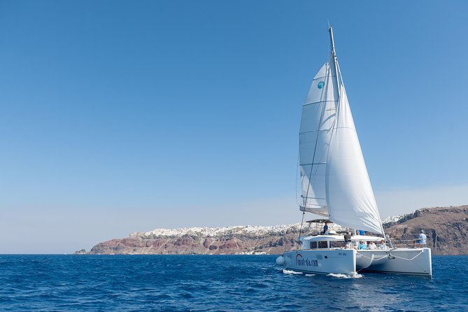 Premium Santorini Private Day Tour Elba 45, BBQ, drinks, transfer - Palea Kameni, Hot Springs Area: Swimming Close to the Volcano