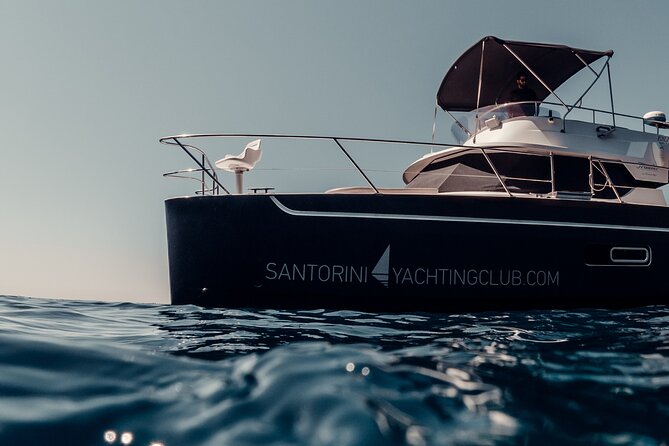 Private Caldera Cruise with Power Catamaran ENJOY incl. Meal & Drinks - Price and what $452.55 per person buys you