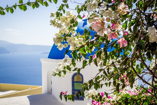 Private Captivating Santorini Highlights Tour inc. tastings - Three Bells of Fira and the Blue Dome photos everyone wants