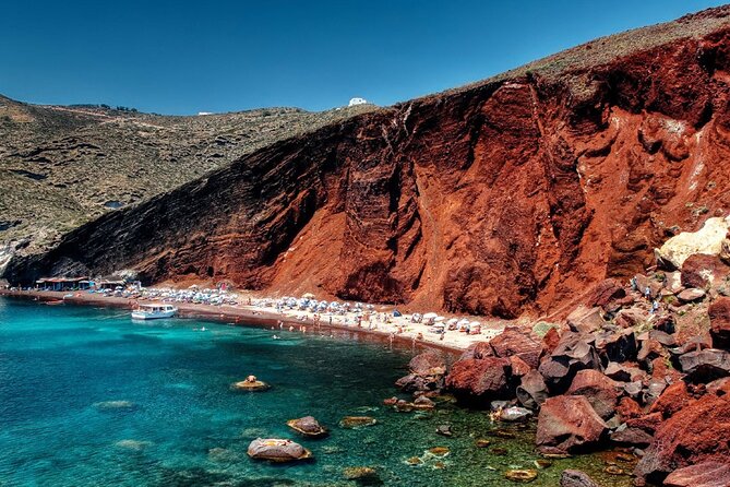 Private Custom Land Tour in Santorini with a Local - Red Beach: 15 minutes of dramatic color