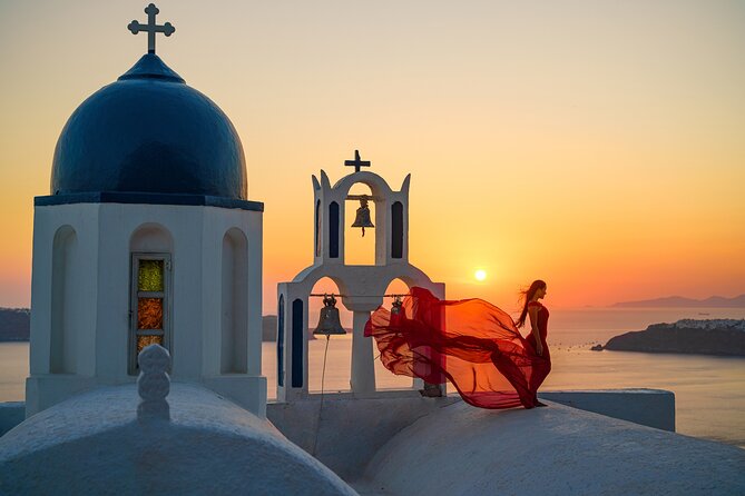 Private Flying Dress Photoshoot in Santorini - How the Flying Dress Shoot Works in Imerovigli