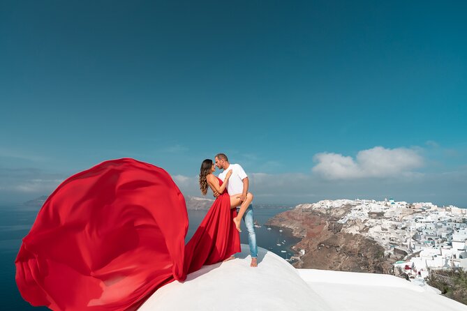 Private Flying Dress Photoshoot in Santorini - Oia stop: blue domes, Old Castle area streets, and less time waiting