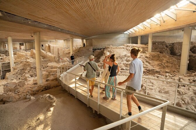Private Guided Tour of Akrotiri Excavations in Santorini - Private time with Kostas inside the excavations