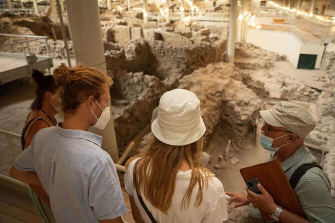 Private Guided Tour of Akrotiri Excavations in Santorini - Stop 2: Walking the prehistoric streets, from plumbing to fresco themes