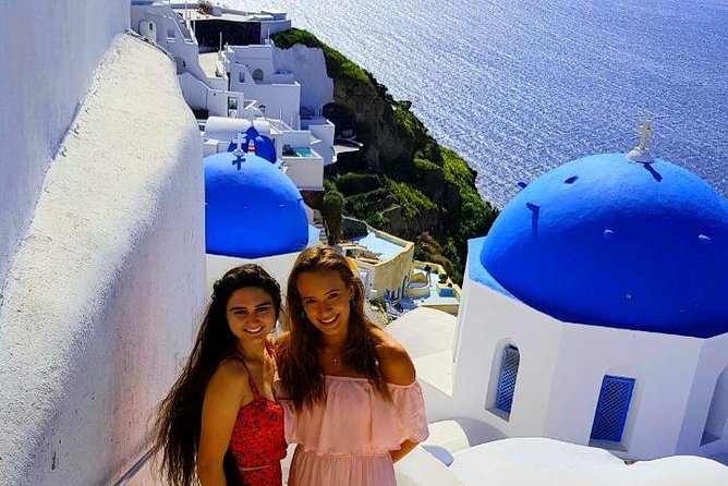 Private Oia Panoramic Scenes: Embrace the most picturesque village of Santorini! - Three Bells of Fira: the crown-of-Fira balcony moment