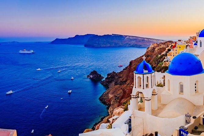 Private Tour Santorini best Attractions - Firostefani and the blue-domed church: short stop, sharp payoff