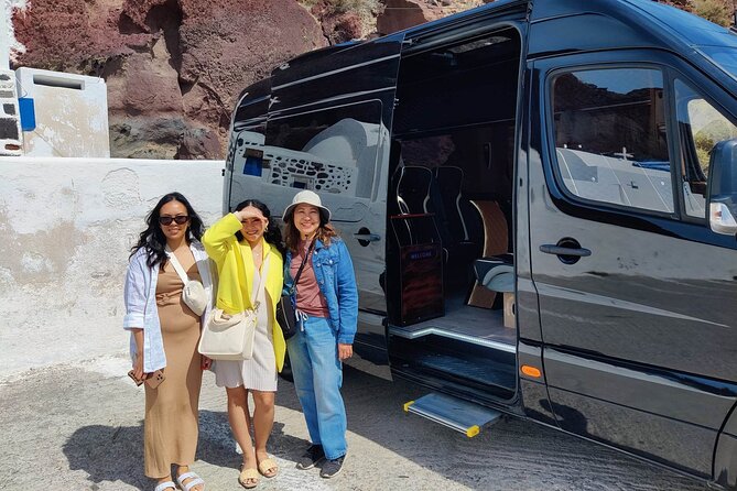 Private Transfer from-to Santorini airport to-from anywhere in Santorini Island - Airport to hotel, or hotel to airport, step by step