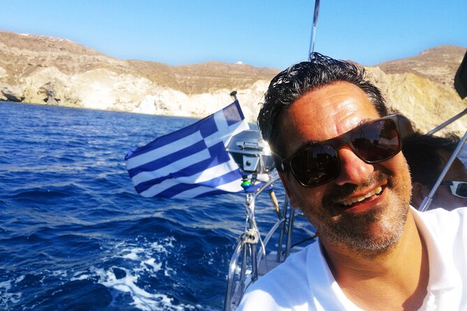 Sailsational Luxury Santorini Catamaran Sunset Cruise with Dinner - Stop 3: Santorini Volcano and the sulfur hot springs (about 2 hours)