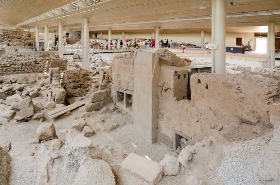 Santorini: Akrotiri Excavation, Megalochori, & Beaches Tour - Akrotiri excavations: major site, but expect a faster pace