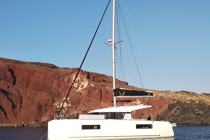 Santorini All-inclusive Private Catamaran Cruise - From Vlychada to Therasia, the swimming and photo stops