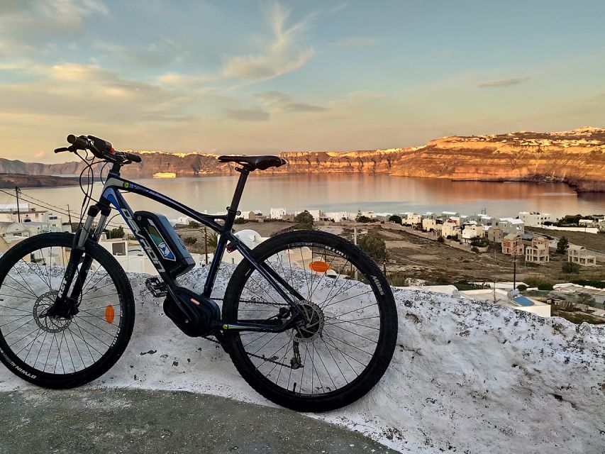 Santorini: Around the Island by Electric Bike - The Caldera View Moment From Megalochori