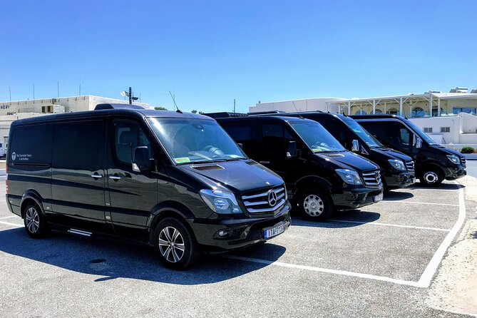 Santorini Arrival Transfer & Travel Services - The ride experience: air-conditioned, WiFi, bottled water