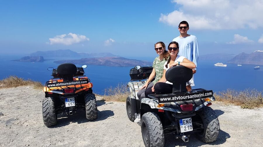Santorini: ATV guided tour around the South of the island - Off-road to Theros beach, with a quick swim option