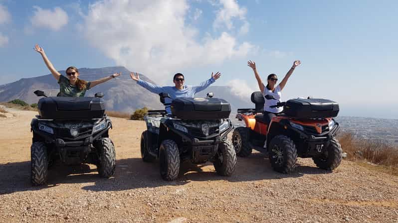 Santorini: ATV guided tour around the South of the island - Perissa Black Beach to Vlychada marina: volcanic coastline with real-life stops