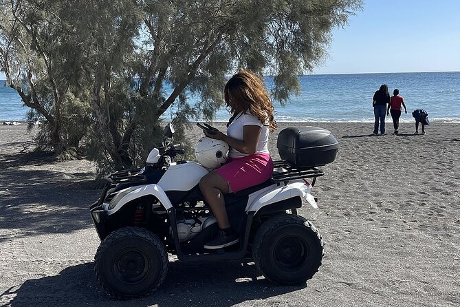 Santorini ATV Highlights Tour: Oia, Viewpoints & Volcanic Beaches - ATV Setup and Safety: Training, Helmets, and a 350cc Quad