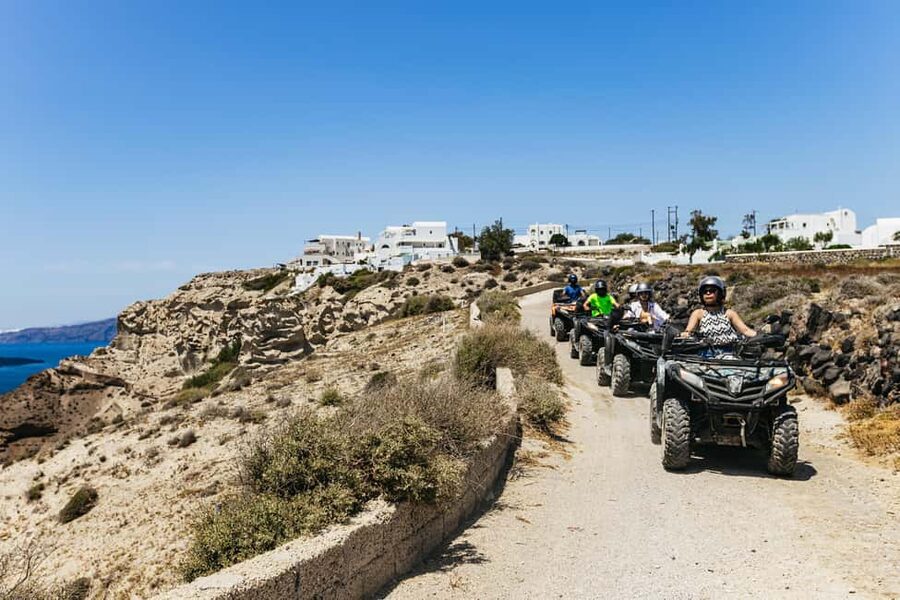 Santorini: ATV Quad Bike Tour with Lunch - Volcano and caldera views, without the “tour-bus hurry”