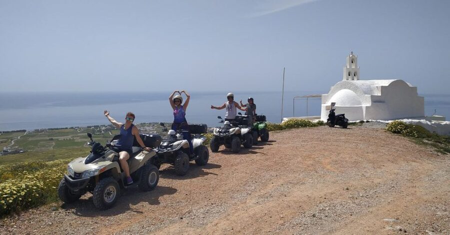 Santorini: ATV-Quad Experience - A chapel inside a hidden cave, then more off-road to Vlichada