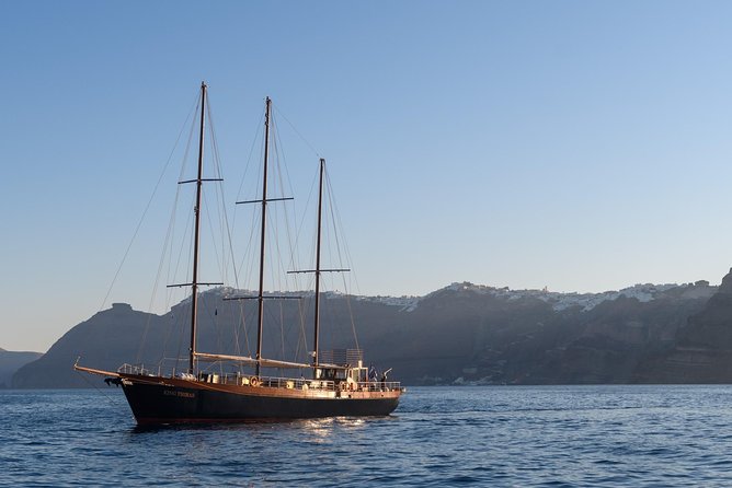 Santorini Caldera Morning Cruise With King Thiras Boat - King Thiras Boat: Traditional Sailing Vibes, With a Crowd in Tow