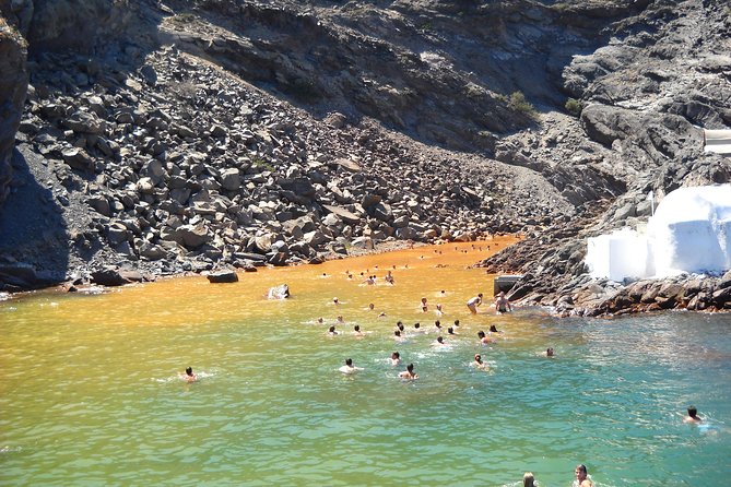Santorini Caldera Morning Cruise With King Thiras Boat - Palea Kameni Hot Springs: Swim Time With Warm Water