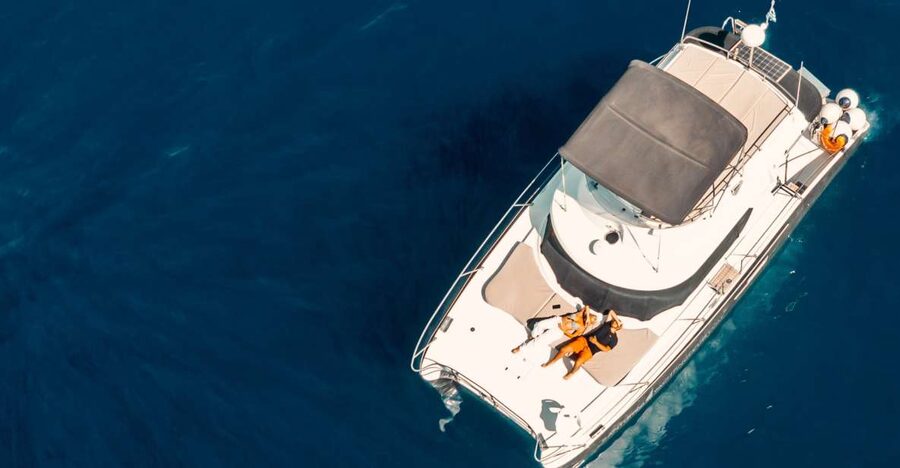 Santorini: Caldera Private Power Catamaran Cruise - A Private Power Catamaran From Ammoudi Bay