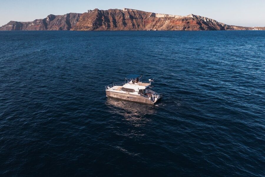 Santorini: Caldera Private Power Catamaran Cruise - Thirassia and Manolas: A Calmer Side of Santorini