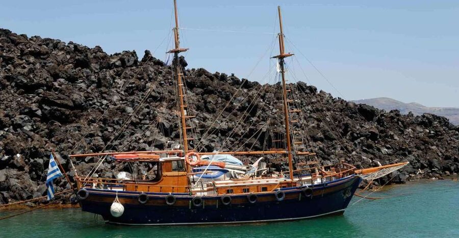 Santorini Caldera: Sunset Cruise with Dinner - Price and value: about $76 with dinner and transfers included