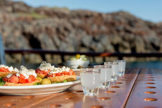 Santorini Caldera Sunset Traditional Cruise with Meal and Drinks - Sailing around the Volcano, no hike, still plenty to see