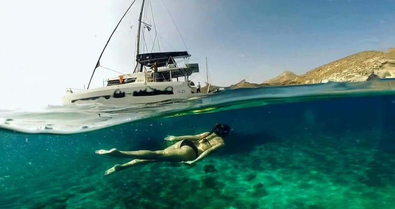 Santorini: Catamaran Cruise with Fresh Meal & Open Bar - Leaving Vlychada: Red and White Beaches, Plus the Big Caldera Wow